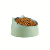 Raised & Tilted Cat Food Bowl Dish Stainless Steel