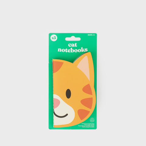 Cat Face Shaped Notebooks - Pack of 3