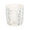 White Happy Cat Print Ceramic Mug