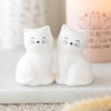 White Cat Shaped Salt and Pepper Shakers Cruet Set