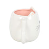 White Cat Shaped Ceramic Mug with Tail Handle