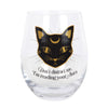 Reading Your Aura Cat Stemless Wine Glass