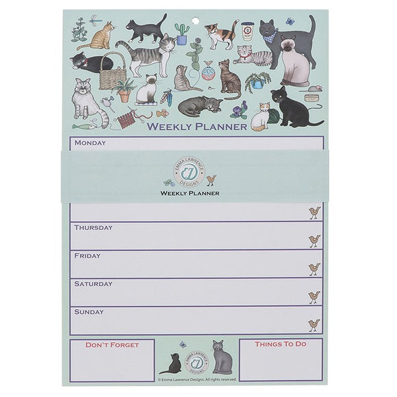 Emma Lawrence Cats A4 Weekly Planner Organiser