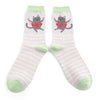 Miss Sparrow Bamboo Cat Socks 'Lovely Cats' Silver