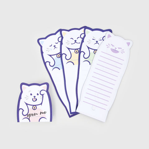 Lucky Cat Message Pads Fold Up Memo