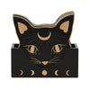 Mystic Mog Cat Face MDF Coaster Set in Holder
