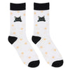 Pawsome Black Cat & Paw Prints Cotton Socks