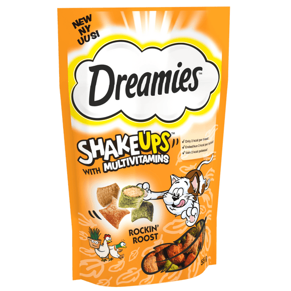 Dreamies Shake Ups Multi-Vitamin Cat / Kitten Treats Poultry 55g