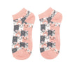 Miss Sparrow Ladies Bamboo Trainer Socks 'Happy Cats'