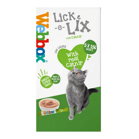 Webbox Lick-e-Lix Cat & Kitten Treat Catnip 5x15g