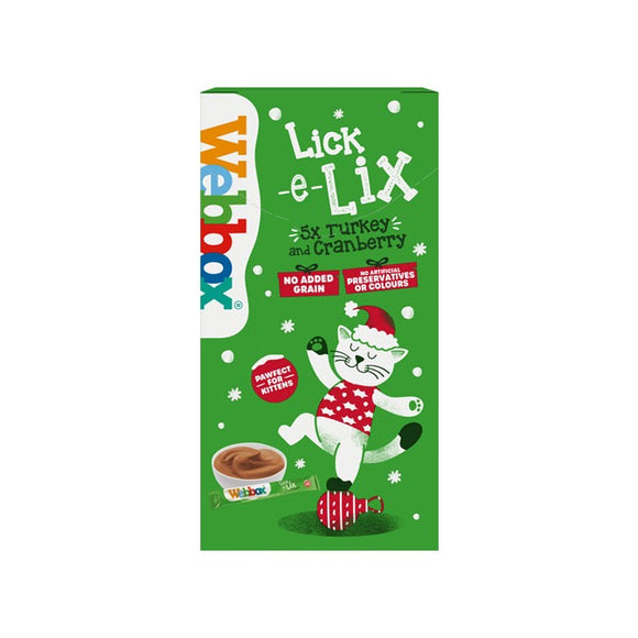 Webbox Festive Lick-e-Lix Cat Kitten Turkey & Cranberry