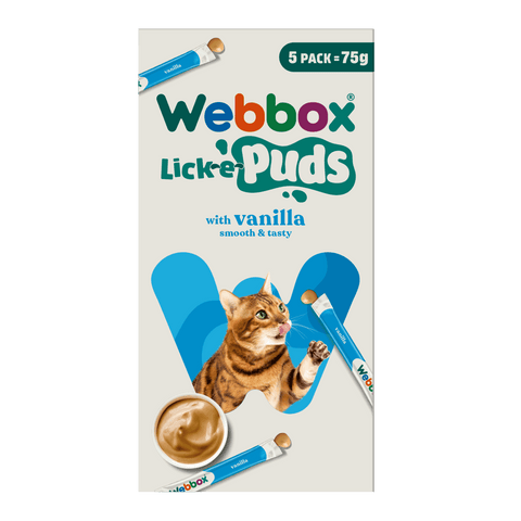 Webbox Lick-e-Puds Cat & Kitten Treat Vanilla 5x15g