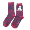Miss Sparrow Ladies Bamboo Socks ‘Cat and Dog’ One Size