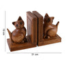Hand Carved Wooden Cat Bookends Ethically Sourced
