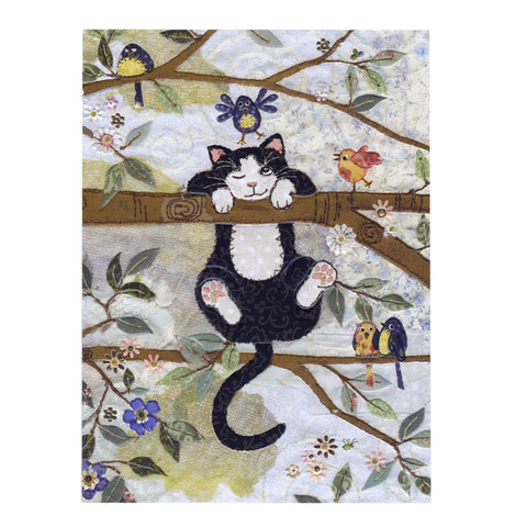 Bug Art Luxury Greetings Card - Tree Cat