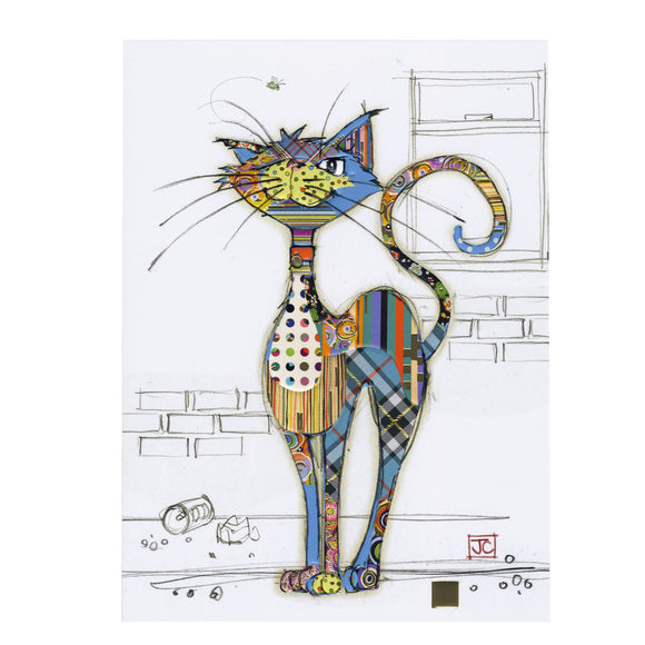 Bug Art Luxury Greetings Card - Cola Cat