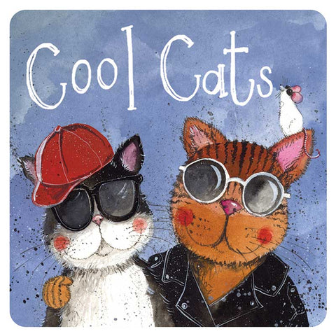 Alex Clark Single Coaster -  Cool Cats