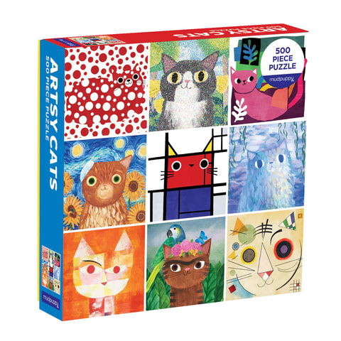 Artsy Cats 500 Piece Family Jigsaw Puzzle by Mudpuppy