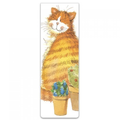 Alex Clark Magnetic Bookmark - Cat & Pots