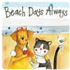 Alex Clark Single Coaster - Cat & Dog Beach Days