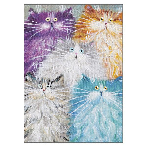 Kim Haskins Cat Greetings Card - Compawdres