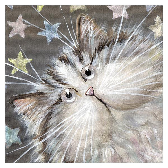 Kim Haskins Starlet Cat Greetings Card