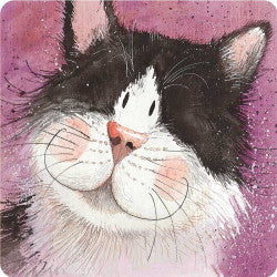 Alex Clark Single Coaster - Frisky Cat