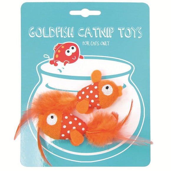 Cute Goldfish Catnip Cat Toys - Pack of 2