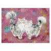 Kim Haskins Cat Greetings Card - 2 Tabbies on Blossom