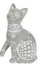 Country Grey Sitting Cat Ornament