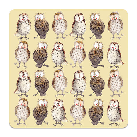 Alex Clark Single Coaster - Cute Owls
