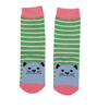 Miss Sparrow Child Bamboo Socks 'Kitty Cats' Green