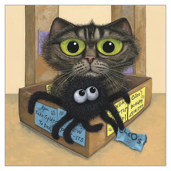 Tamsin Lord Cat Greetings Card - A Box of Mischief!