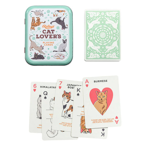 Ridley’s Cat Lover’s Playing Cards 54 Kitty Illustrated