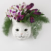 Quail Ceramics Daisy Cat Wall Flower Vase / Organiser