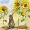 Alex Clark Single Coaster - Cat & Sunflowers