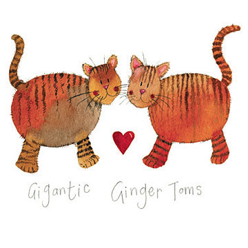 Alex Clark Large Charismatic Cats Card - Ginger Toms