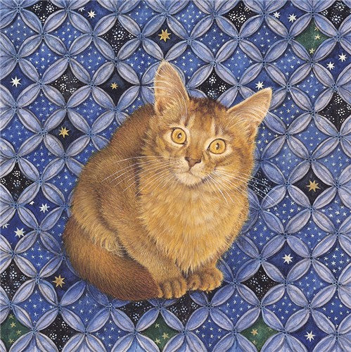 Lesley Anne Ivory Cat Greetings Card - Simba