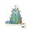 Bug Art Christmas Card - Cat Tree (Single)