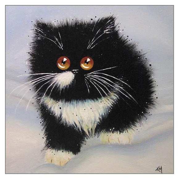 Kim Haskins Cat Greetings Card - Mr Mole