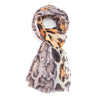 Miss Sparrow Soft Animal Print Scarf - Brown