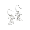 Equilibrium Filigree Cats Silver Plated Dangle Earrings