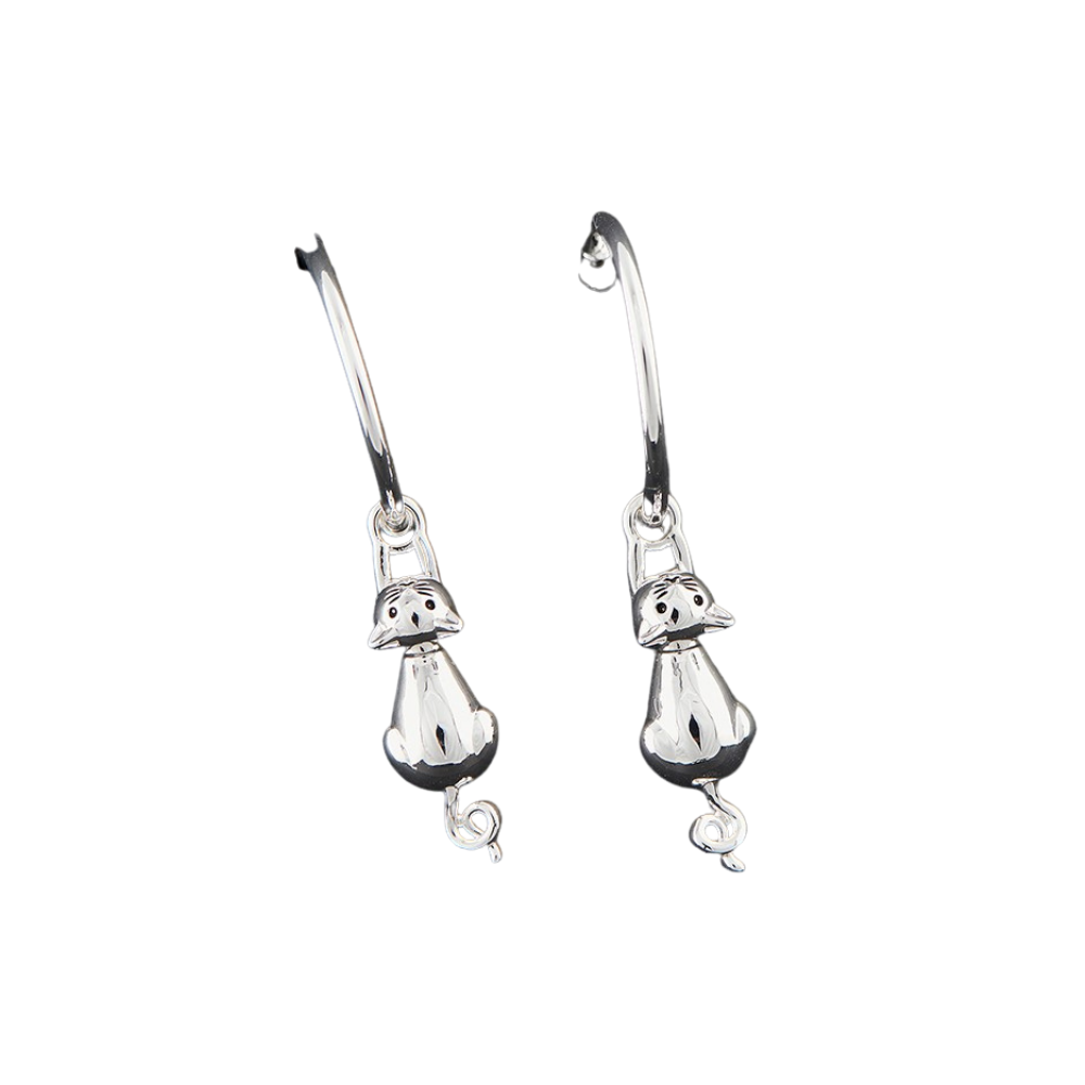 Hanging 2025 cat earrings