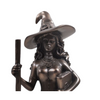 Cold Cast Bronze Sculpture - Witch with Cat