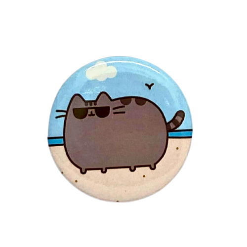 Official Pusheen Cat Button Badge 3cm Round – Cat World Feline