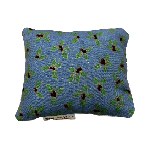 Festive Handmade Cat Toy Pillow - with Catnip