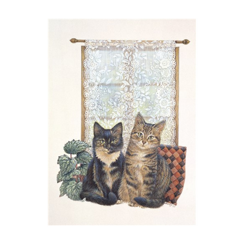 Lesley Anne Ivory Cat Greetings Card - Molly