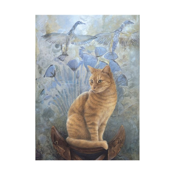 Lesley Anne Ivory Cat Greetings Card - Spiro