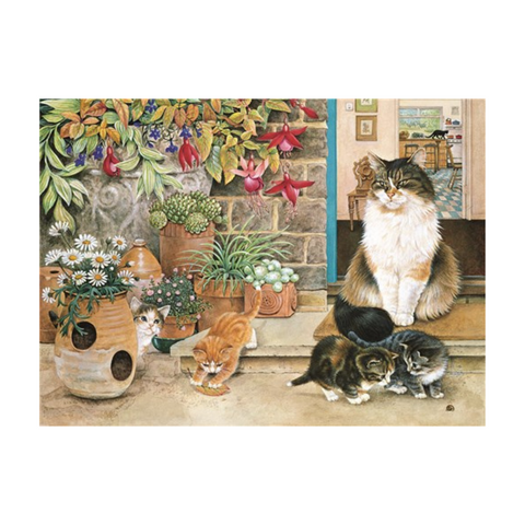 Lesley Anne Ivory Cat Greetings Card - Agneatha