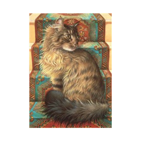 Lesley Anne Ivory Cat Greetings Card - Ruskin